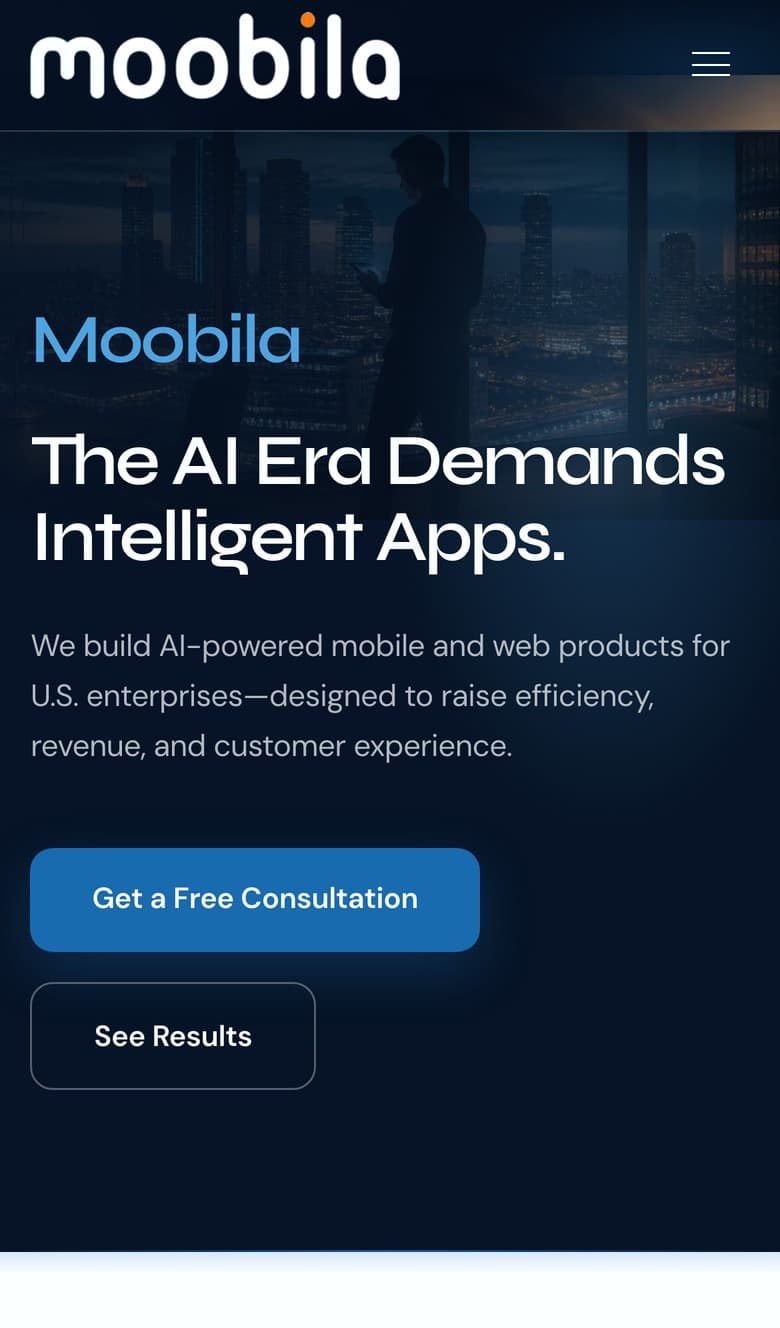 Moobila mobile view
