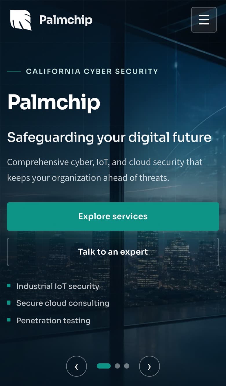 Palmchip mobile view