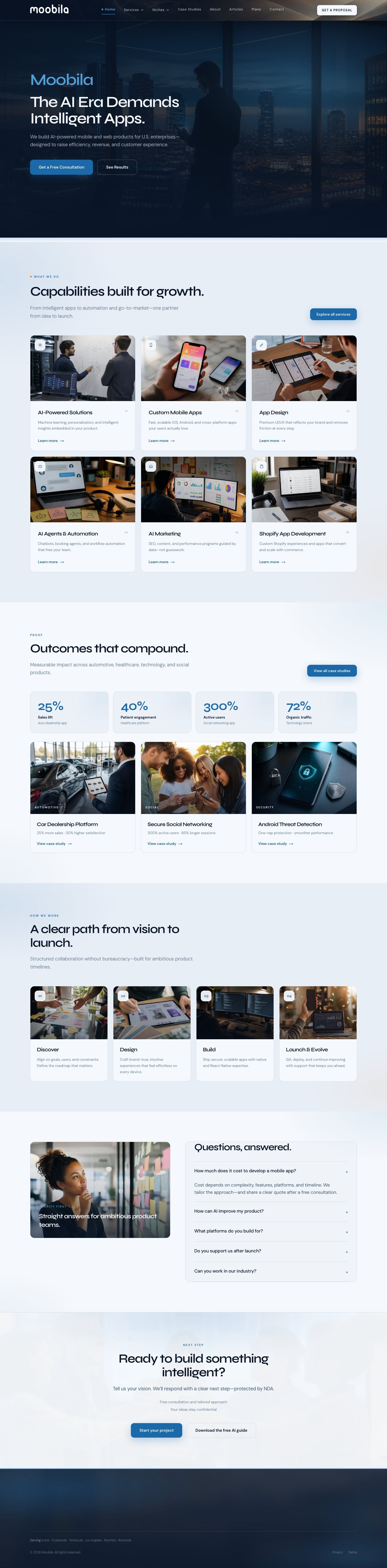 Moobila — full page design